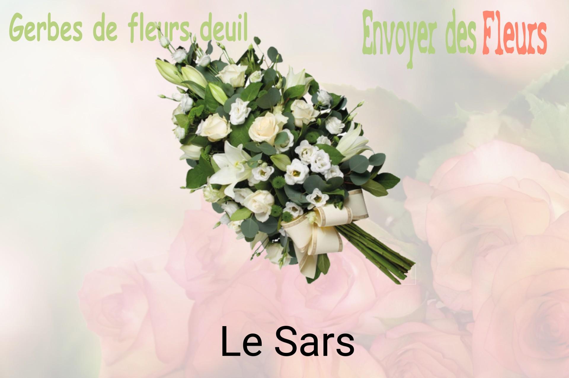 Gerbe de fleurs de deuil livrée à Le Sars